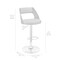 Armen Living Paulo Adjustable Swivel Cream Faux Leather and Walnut Wood Bar Stool with Chrome Base LCPQBAWACR - alternate 8